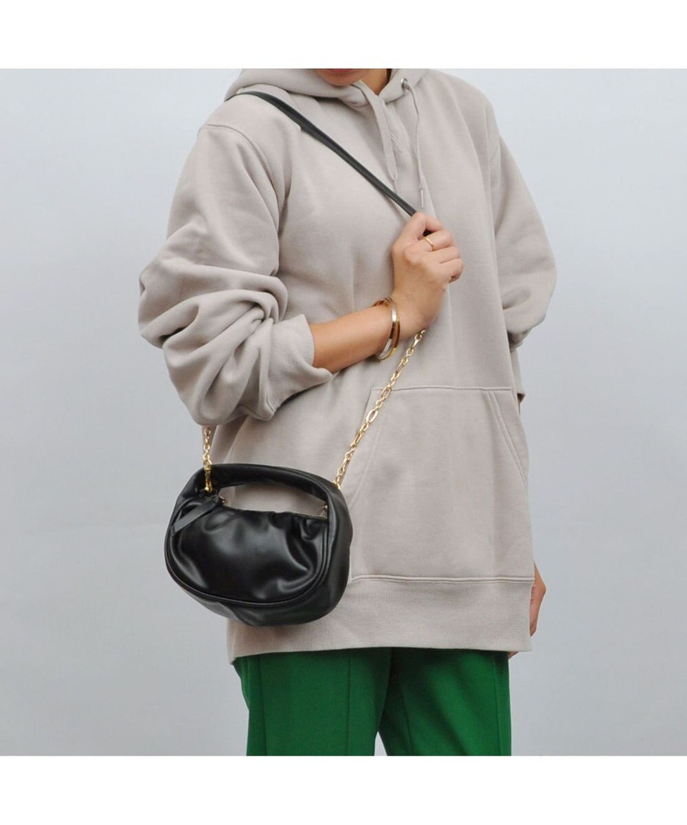 UNBILLION cachecache ハーフムーンギャザー2wayミニショルダー 