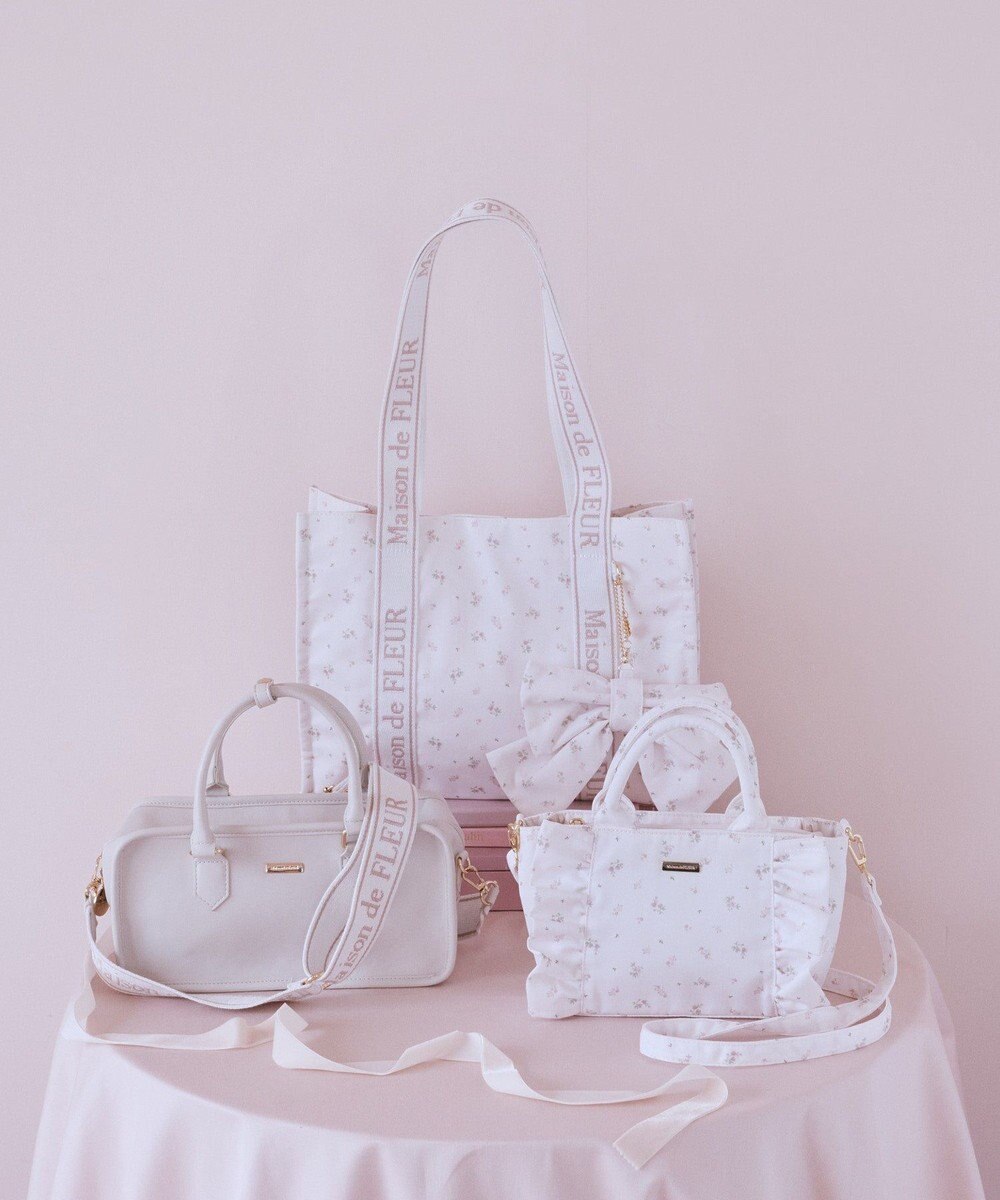 Maison de FLEUR ピンクマニアスクエア2Wayトートバッグ 