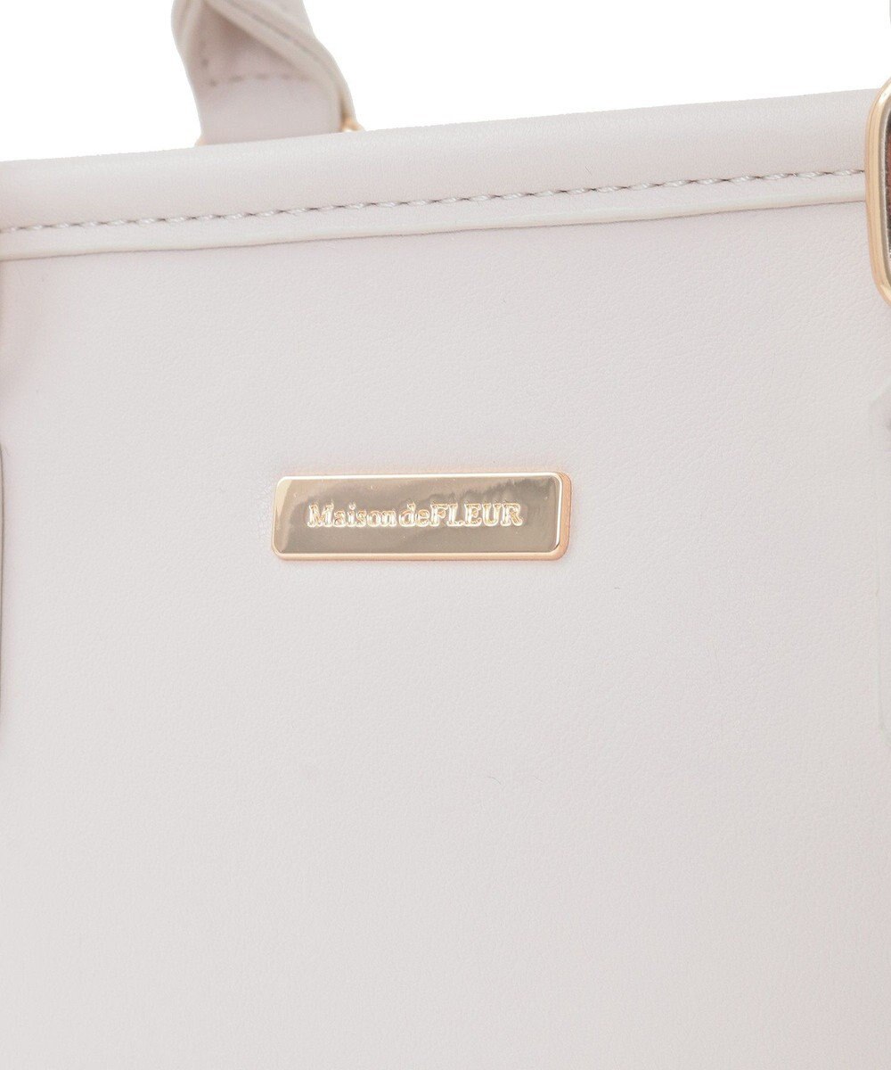 Maison de FLEUR ピンクマニアスクエア2Wayトートバッグ 