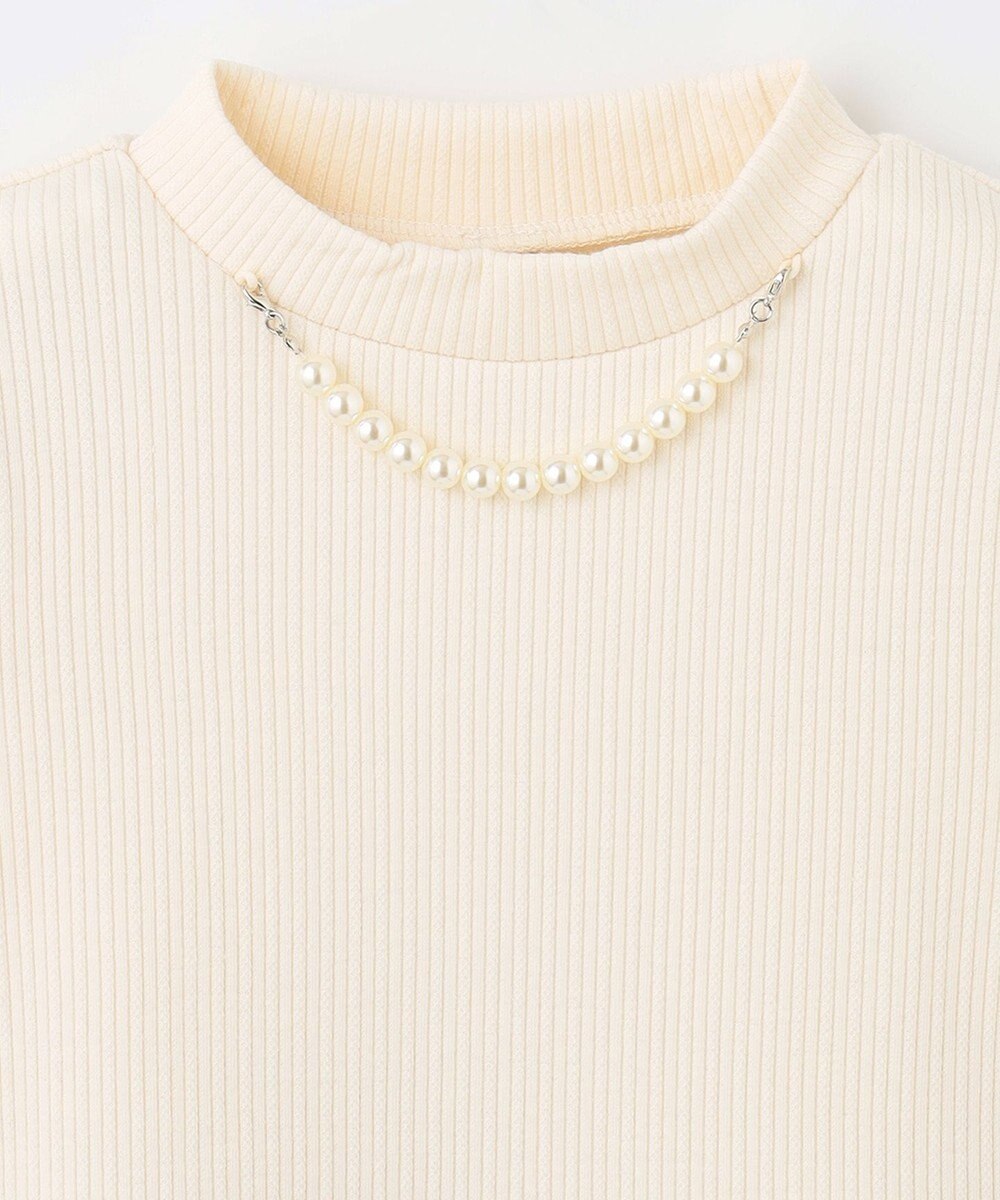 ANY KIDS パール付きペプラムトレーナー 