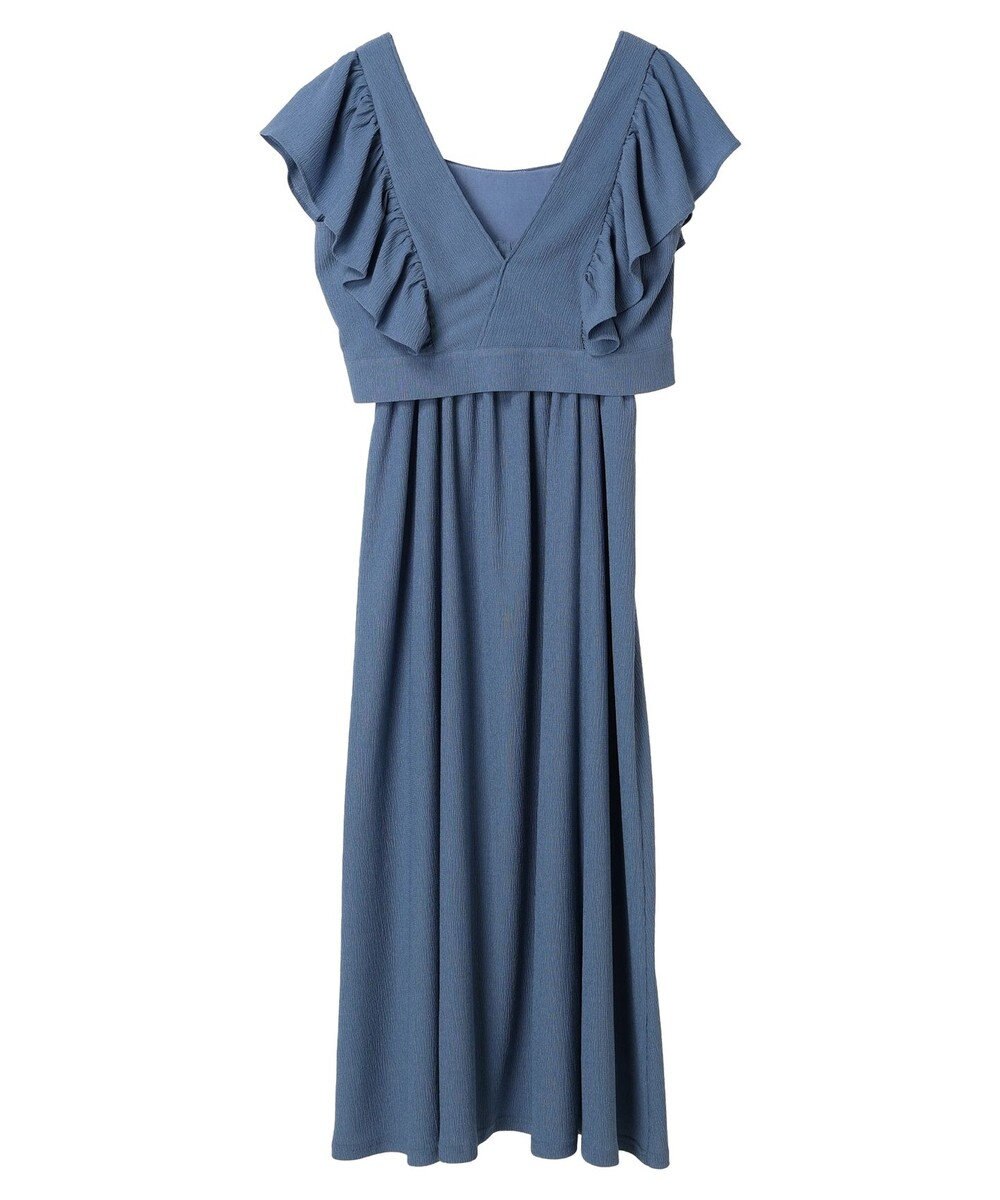 earth music&ecology ＳＥＴ２点　フリルショルダーツーピースワンピース 