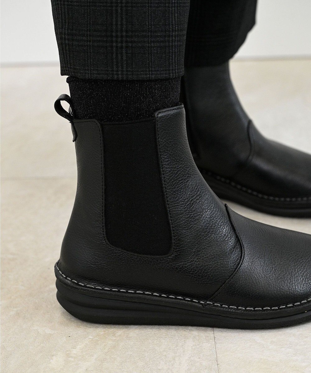 Pointer 本革軽量サイドゴアステッチショートブーツ 