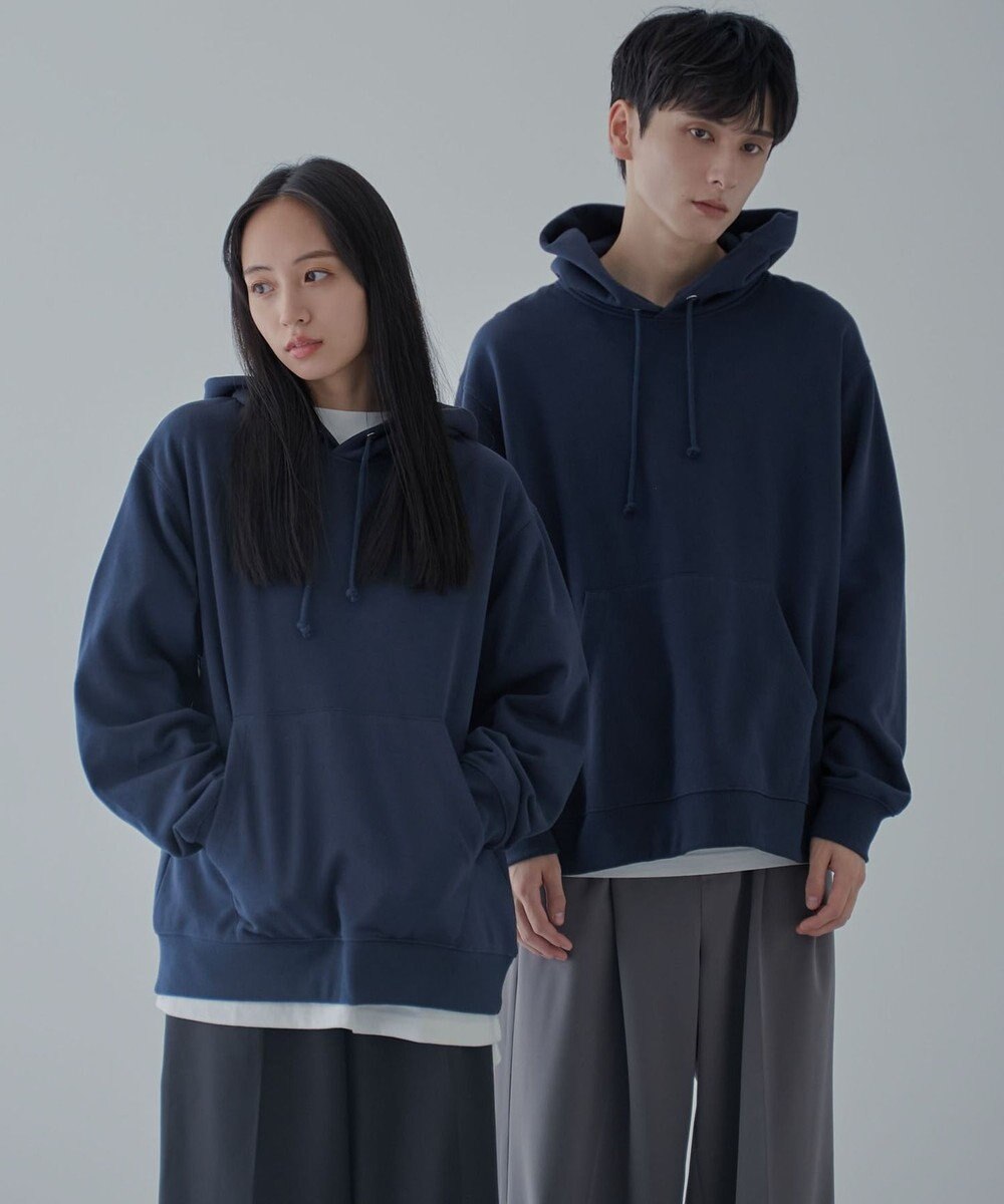 WEGO 【ユニセックス着用ITEM/裏起毛】リラックスフィットスウェットプルパーカー 