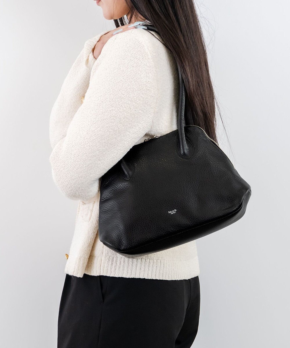 blancle シュリンクレザー 舟形ボストン 