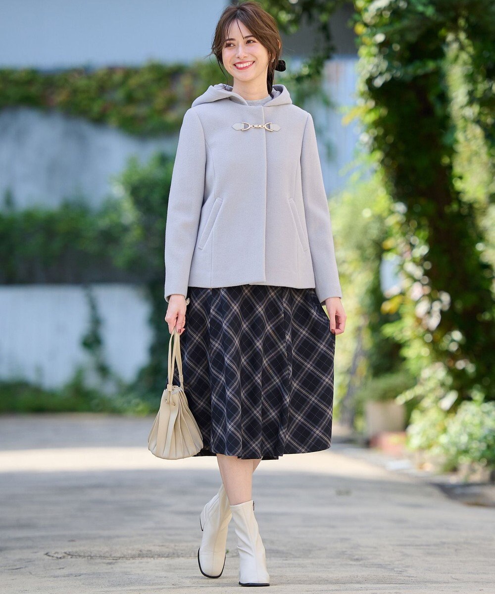 ANY SIS 【洗える】ベルトポイントフレア スカート 