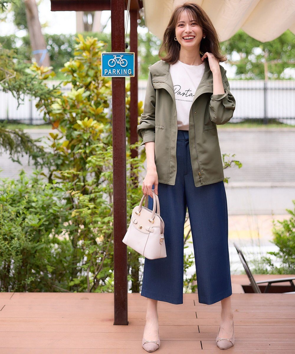 ANY SIS 【洗える】チェーンポイント ワイドパンツ 