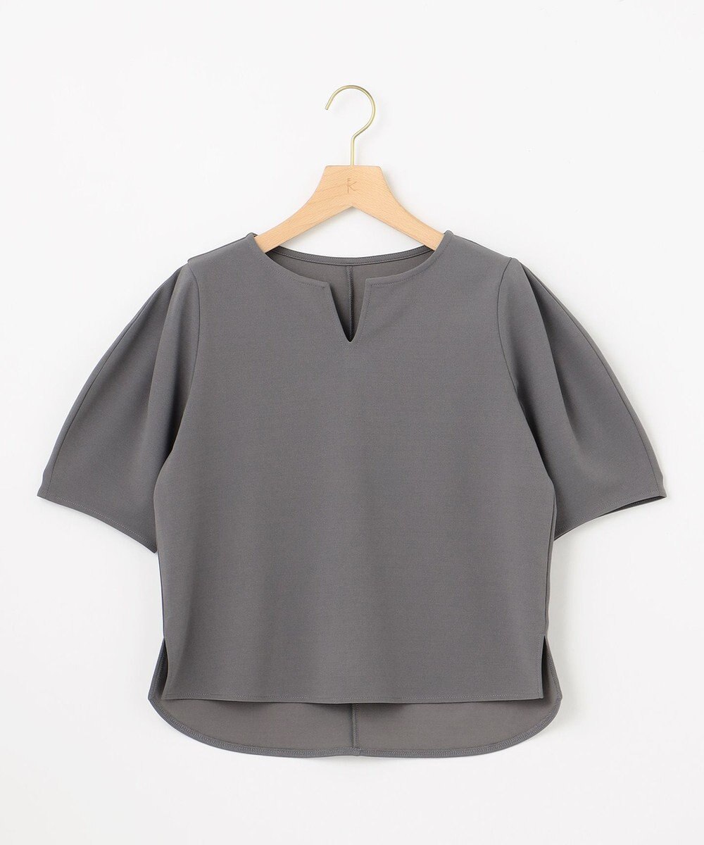 組曲 S 【WEB限定】ジョーゼットジャージーランタンスリーブ5分袖 ブラウス 