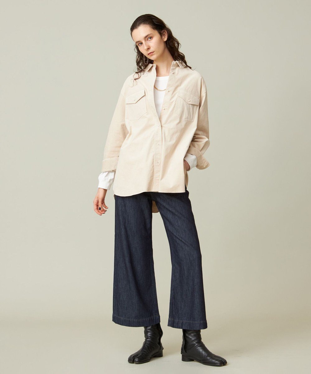 J.PRESS YORK STREET 【WOMEN】コーデュロイ ロングブラウス 