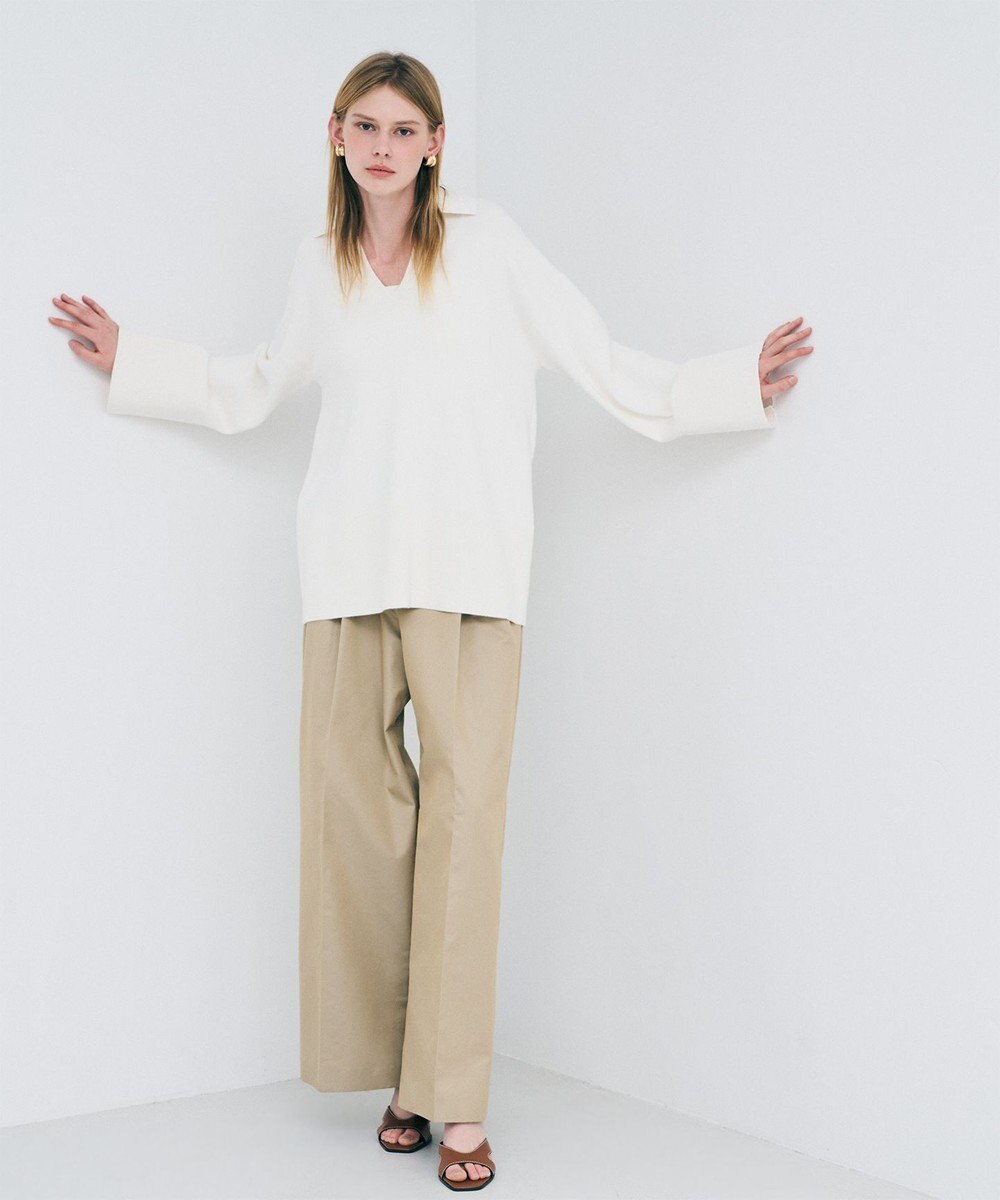 uncrave チノギャバジン ワイドトラウザー 