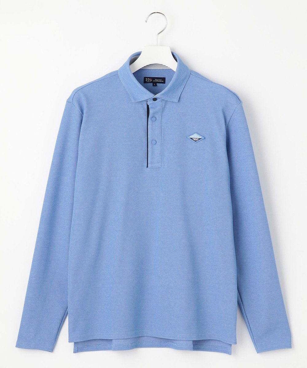 23区GOLF 長く愛せる定番人気！【MEN】【日本製】ハニカムカノコ 長袖ポロシャツ 