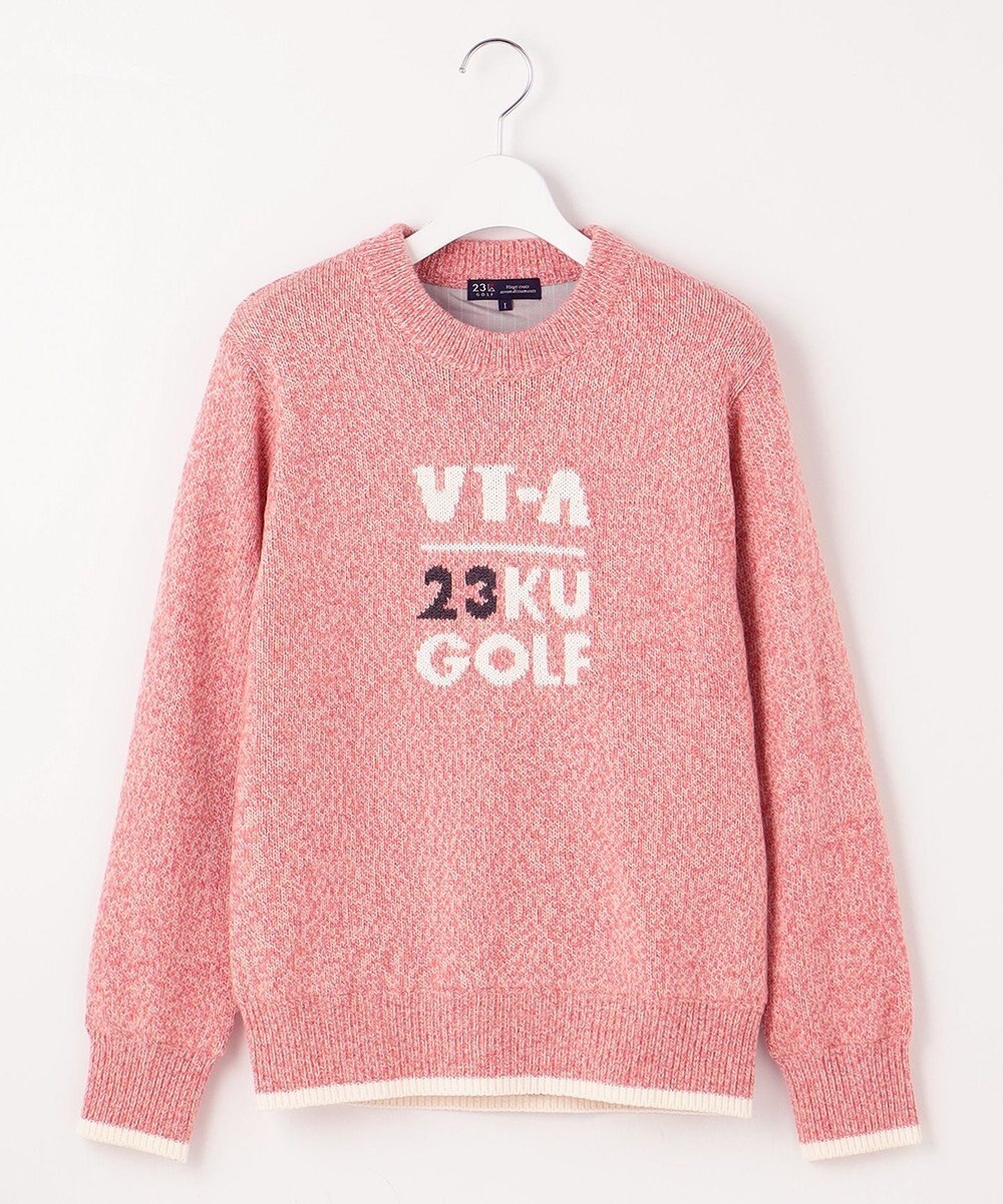 23区GOLF 【WOMEN】【蓄熱裏地付き】ウールブレンド クルーネック ニット 