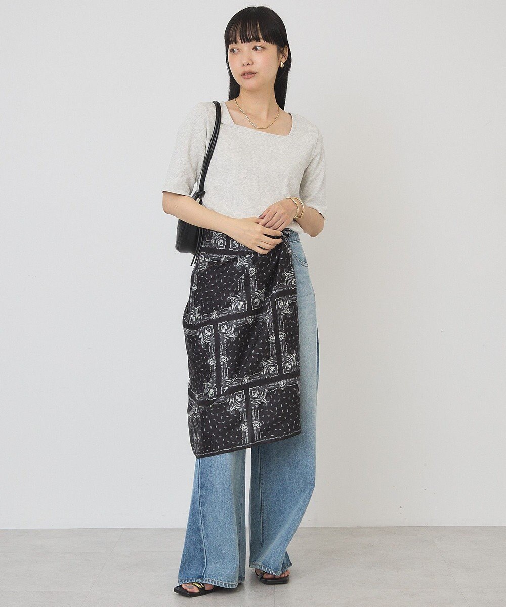 AMERICAN HOLIC スクエアネック5分袖プルオーバー 