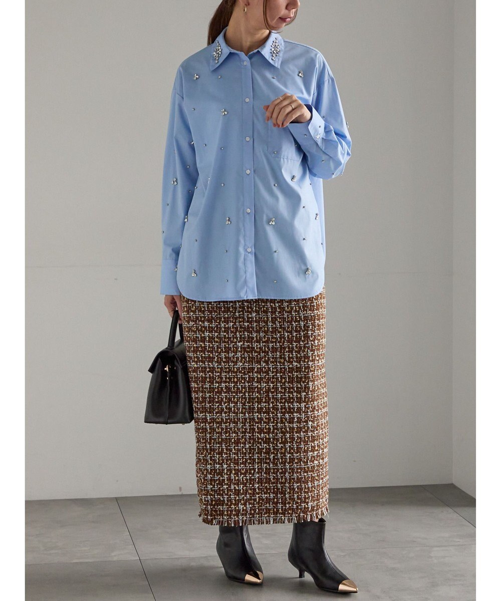 Te chichi ビジューデザインシャツ《2025winter catalog item》 