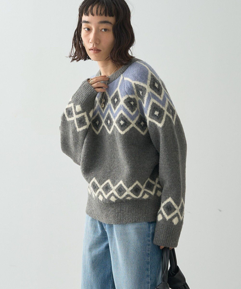 AMERICAN HOLIC フェアアイル柄ニットプルオーバー 