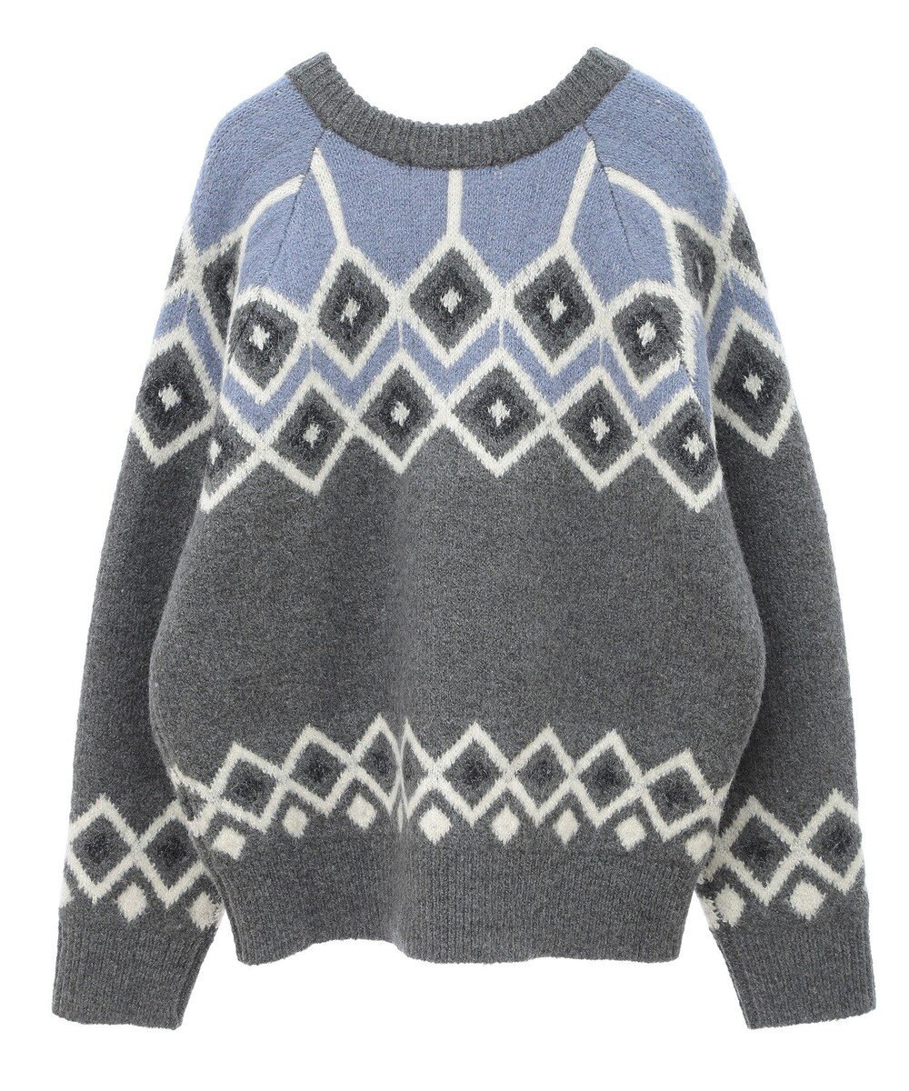 AMERICAN HOLIC フェアアイル柄ニットプルオーバー 