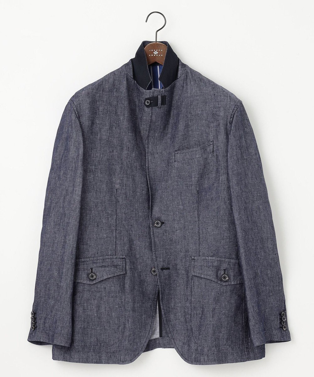 JOSEPH ABBOUD 【JAPANファブリック/セットアップ/清涼】LINEN DENIM ジャケット 