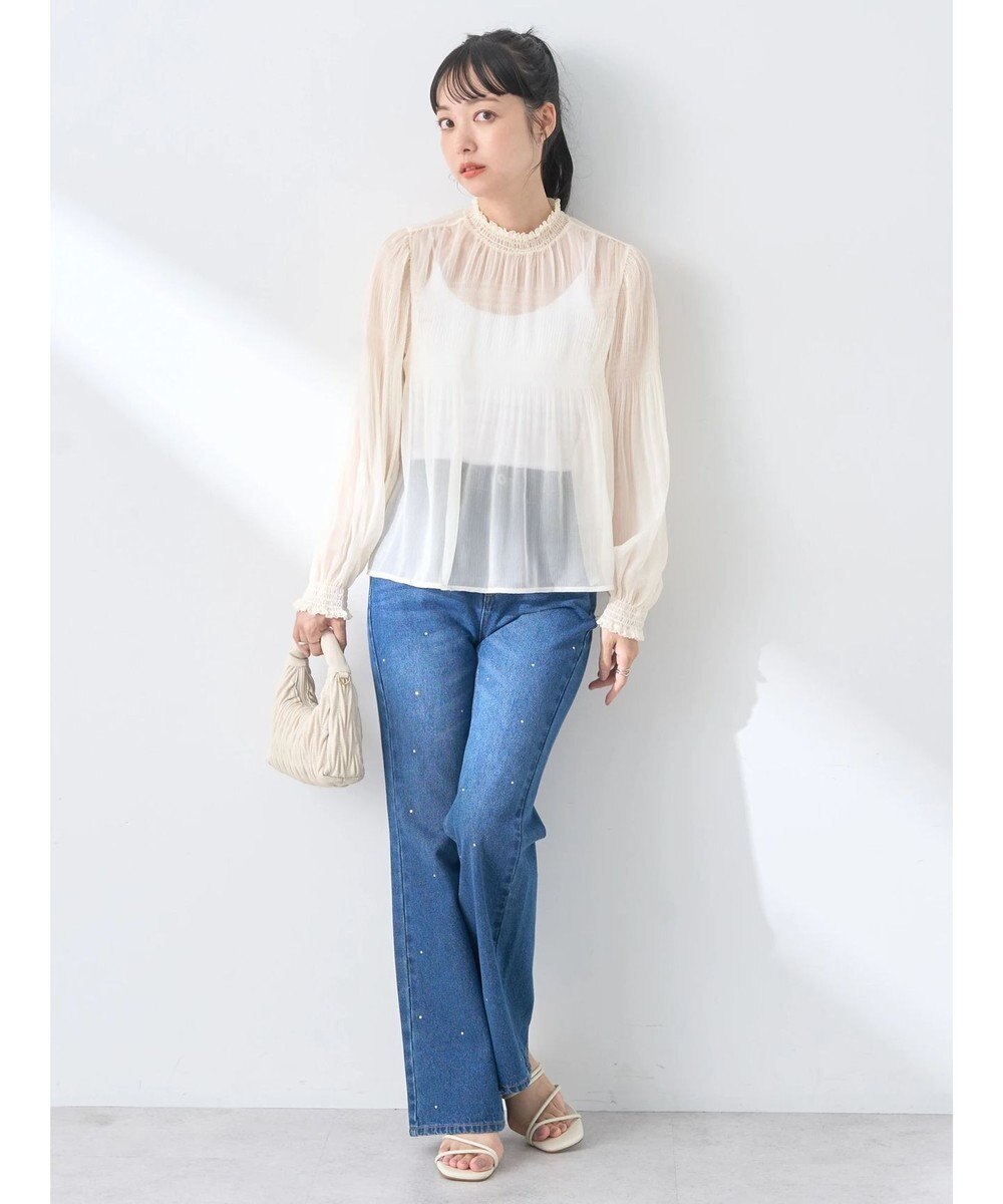 earth music&ecology マジョリカプリーツシアープルオーバー 