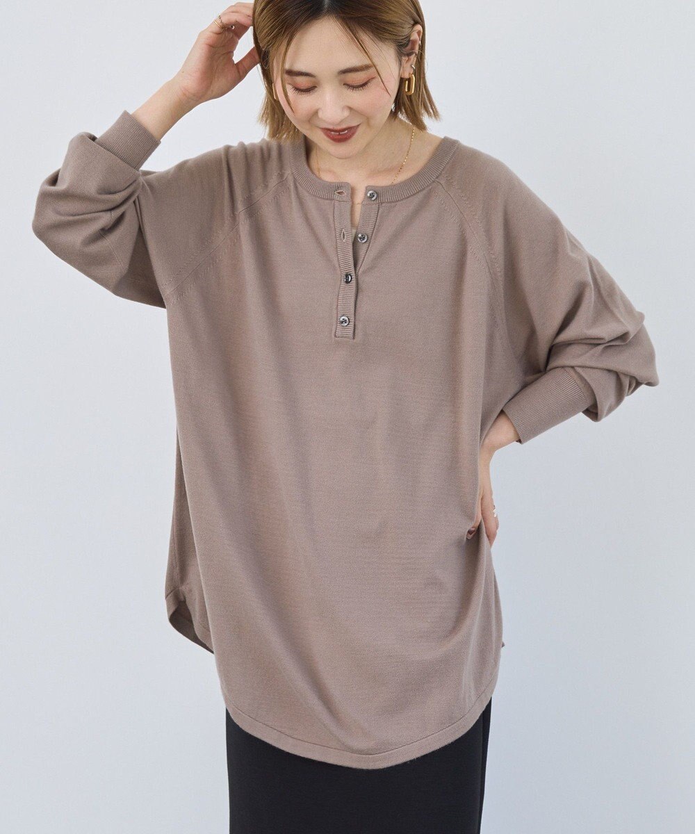 AMERICAN HOLIC バイパチ2WAYヘンリーネックニットプルオーバー 