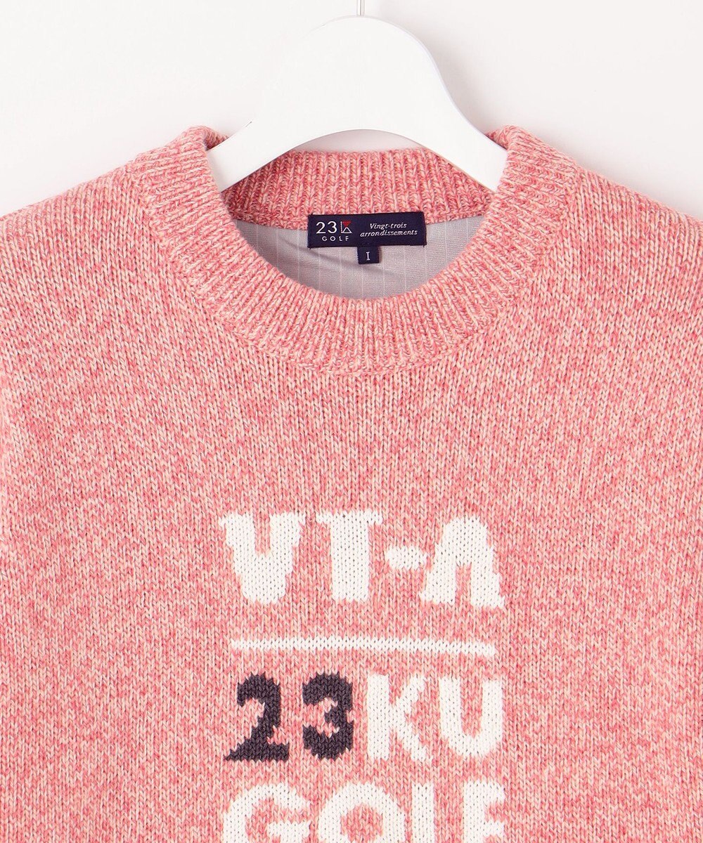 23区GOLF 【WOMEN】【蓄熱裏地付き】ウールブレンド クルーネック ニット 