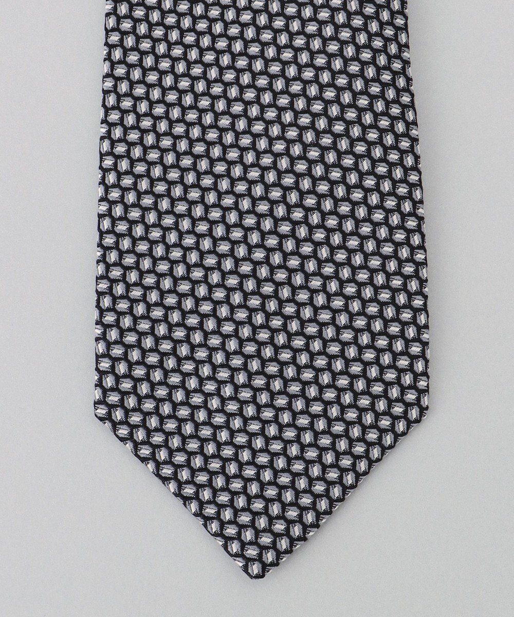 GOTAIRIKU 【日本製】西陣ネクタイ_ブラック×シルバー系 