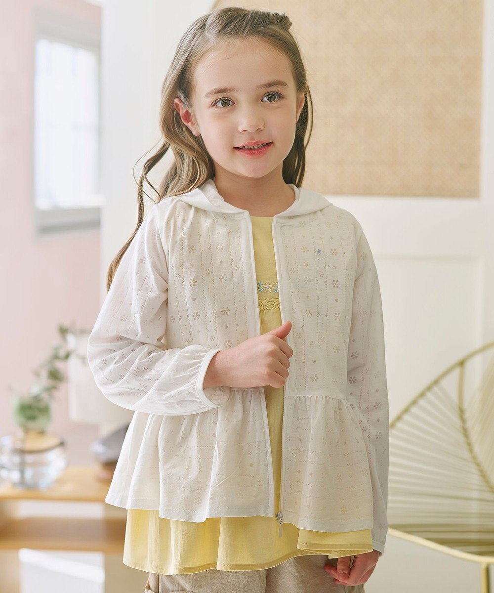 組曲 KIDS 【110-140㎝】 フラワーエンブロイダリーブラウス 