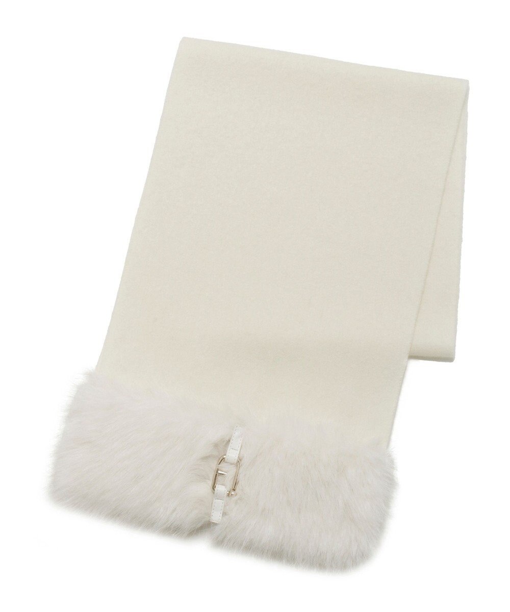 MOONBAT 【WEB限定】FURLA ウール100％×ベルト付きファーマフラー 