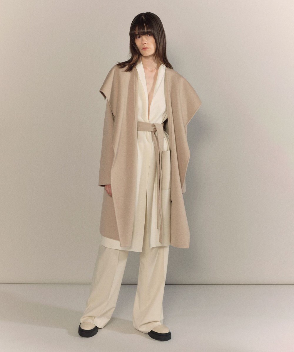 JOSEPH ダブルフェイスカシミヤ　ラップミドルコート 