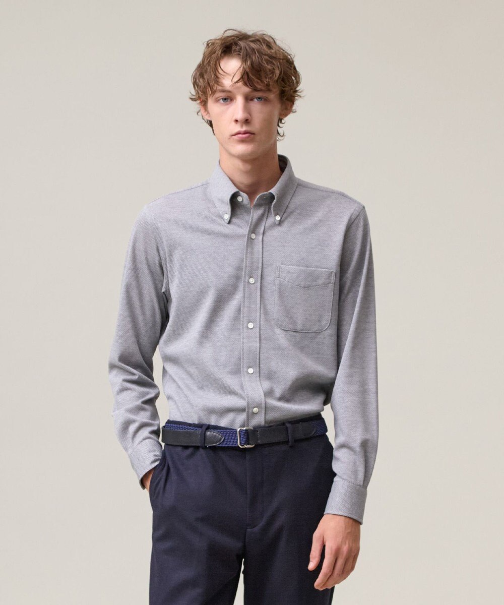 J.PRESS MEN ポロシャツのような快適な着心地【吸水速乾 / ストレッチ / 消臭 / ノンアイロン】エレスポジャージー ドレスシャツ / B.D. 