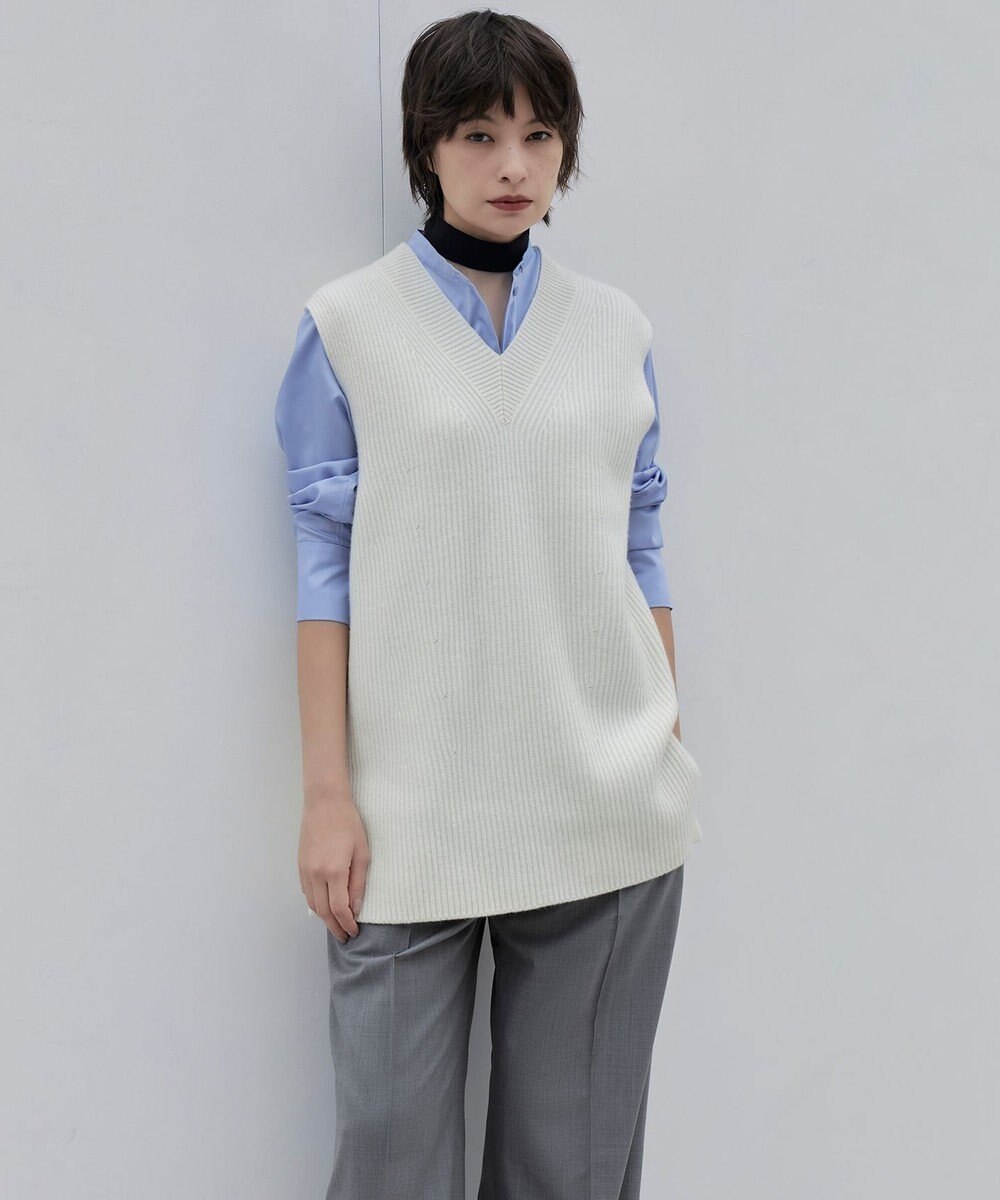 ICB 【洗える】Ｔ/Wブロード ワイドストレートパンツ 