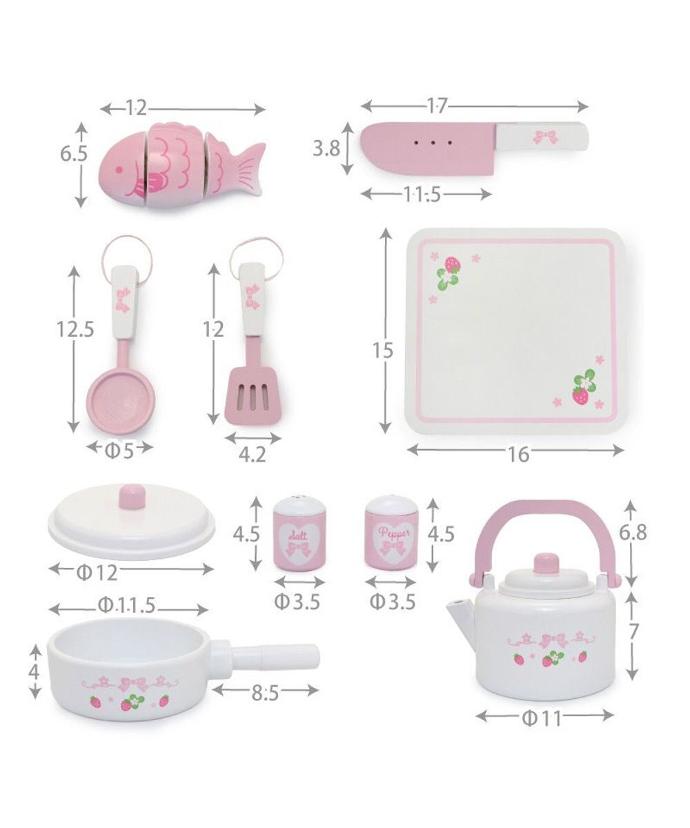 Mother garden マザーガーデン  スウィートストロベリーキッチン 《キッチンツール 9点付き》 