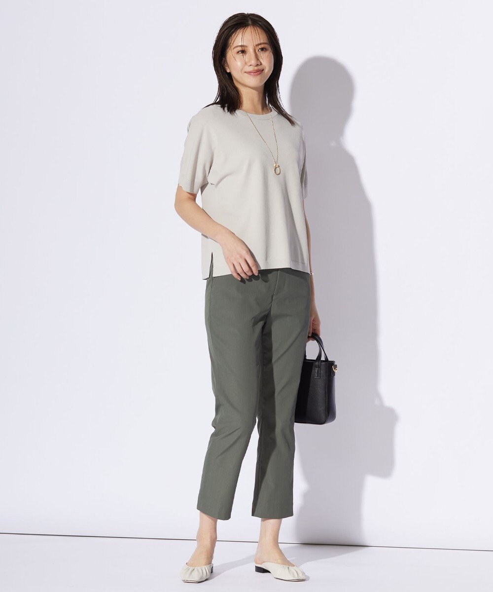 J.PRESS LADIES L 【洗える】レーヨンエリートストレッチ ドルマン ニット 