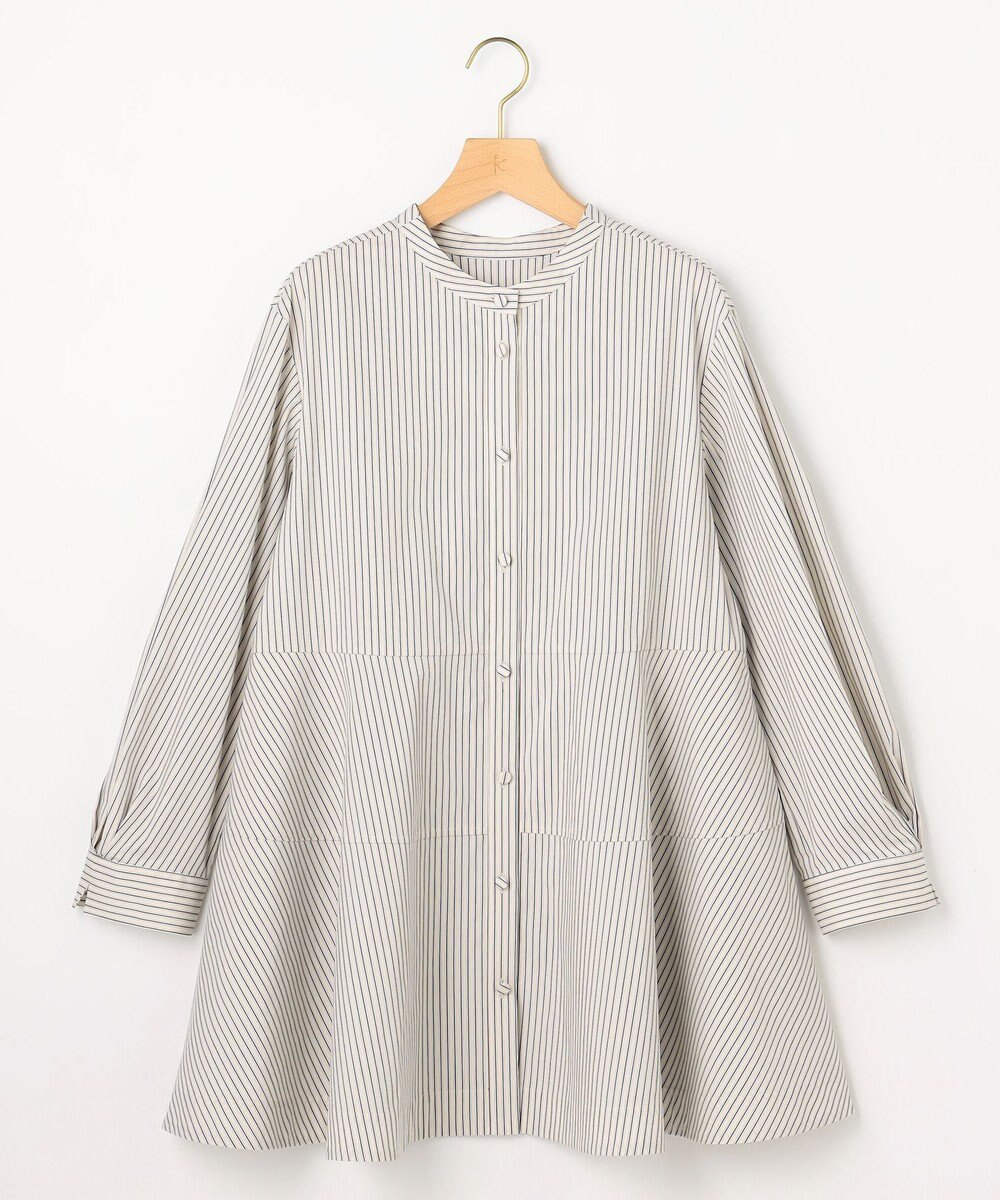 組曲 S 【前後着用可】コンパクトシャーティング チュニックブラウス 