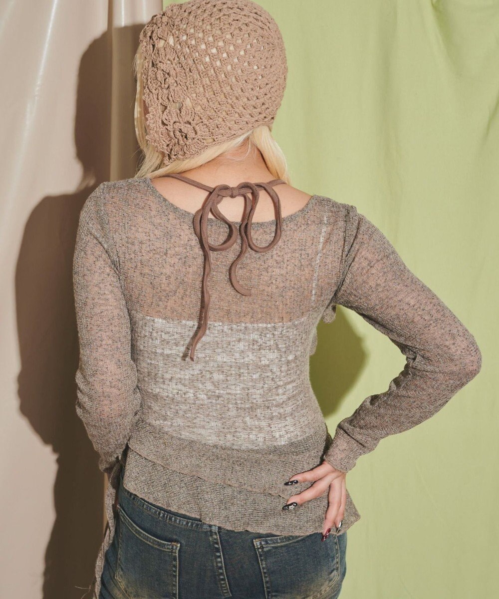 WEGO キャミレイヤードフリルデザインTOP 