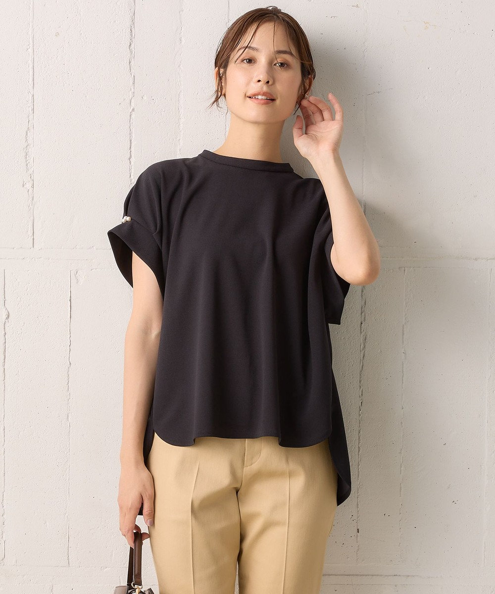 組曲 L 【WEB限定】ライトジョーゼット袖タック ブラウス 