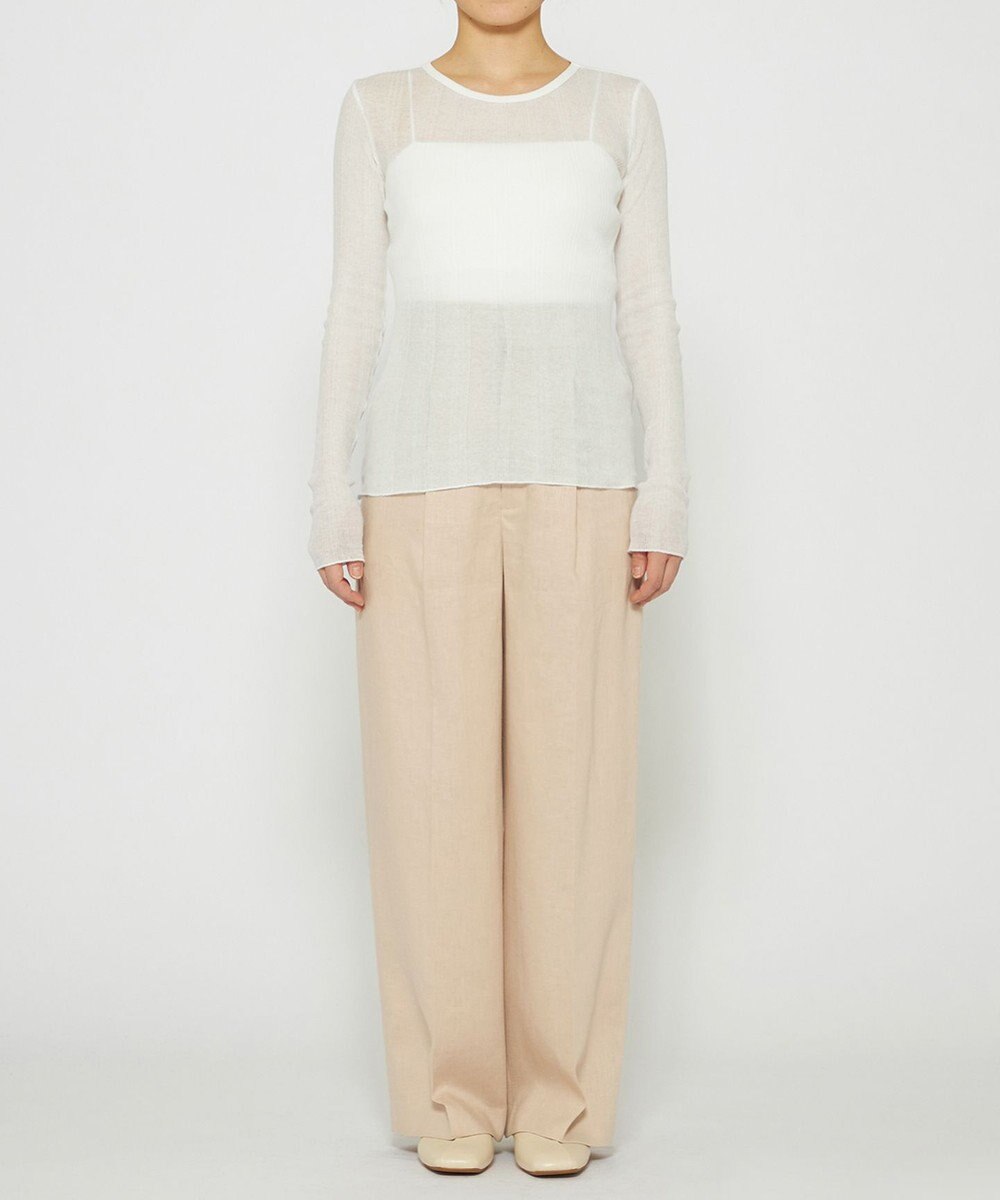 uncrave 【手洗い可】シアー ランダムリブ カットソー（uncrave STANDARD） 