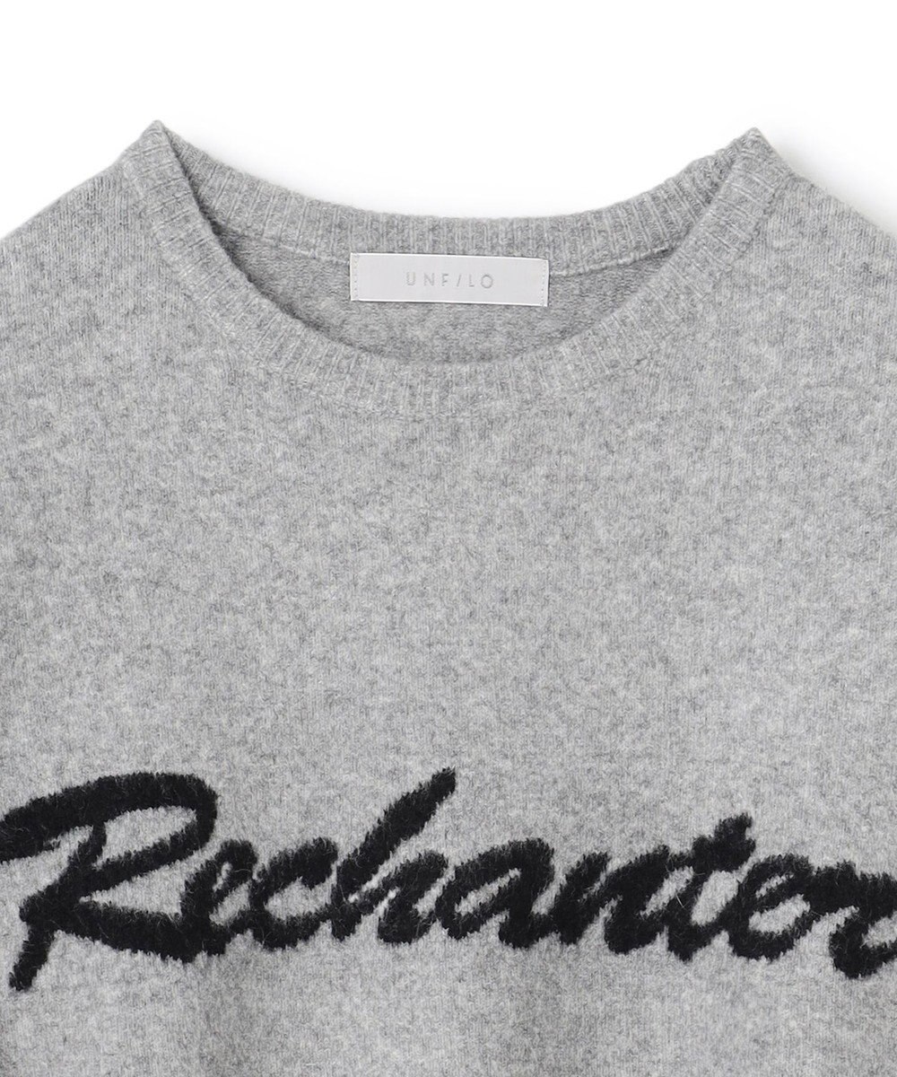 UNFILO ふわふわニット ロゴジャガード 