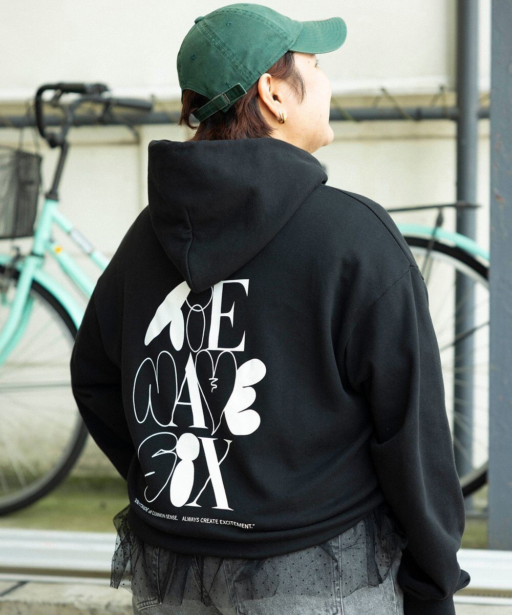 NAVE 【xNAVE】Six Sence Recordコラボ グラフィックフーディスウェット 