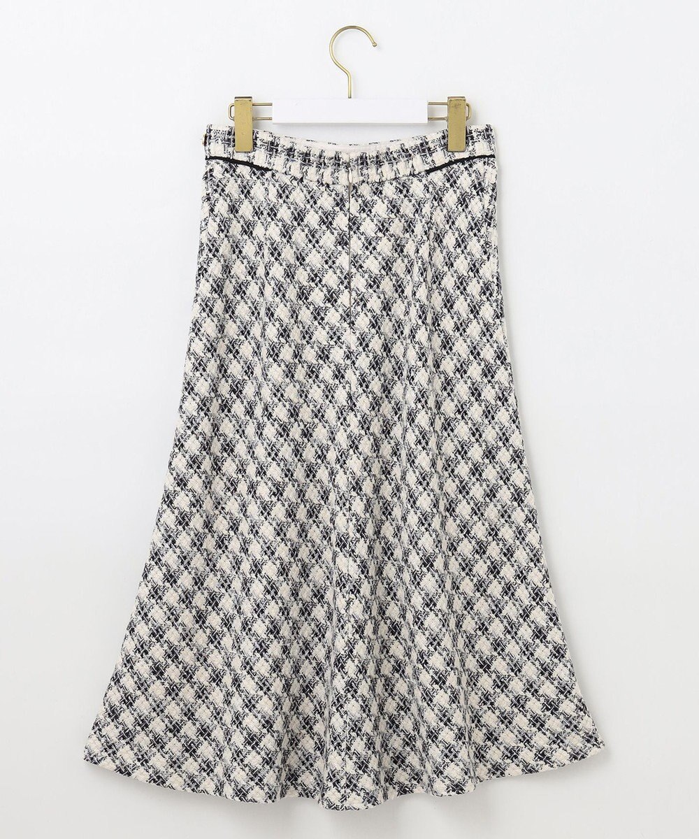 ANY SIS L パフィツイードミディ スカート 