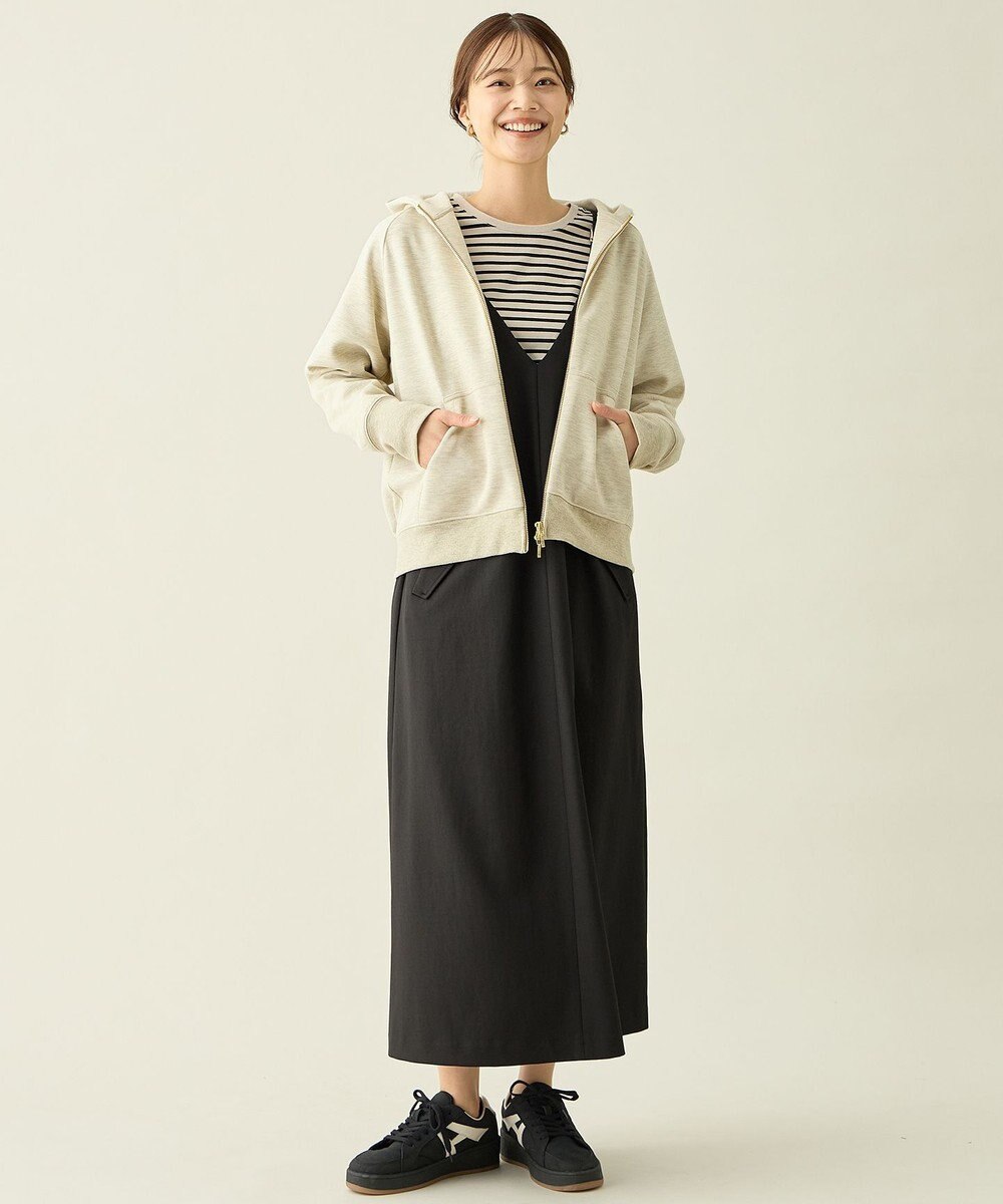 ANY L ラメダンボールダブルジップパーカー 