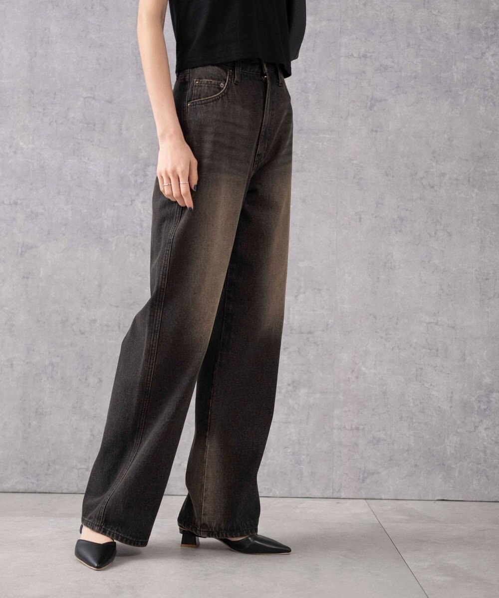 WEGO 【新色追加/美脚/XS～Lサイズ展開】ストレートデニムパンツ 