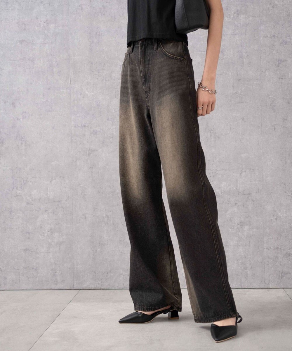 WEGO 【新色追加/美脚/XS～Lサイズ展開】ストレートデニムパンツ 