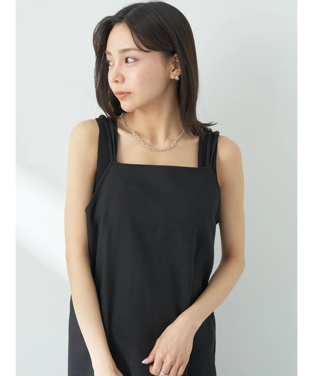 earth music&ecology ＳＥＴ２点ヘリンボーンベスト＋キャミドレ 