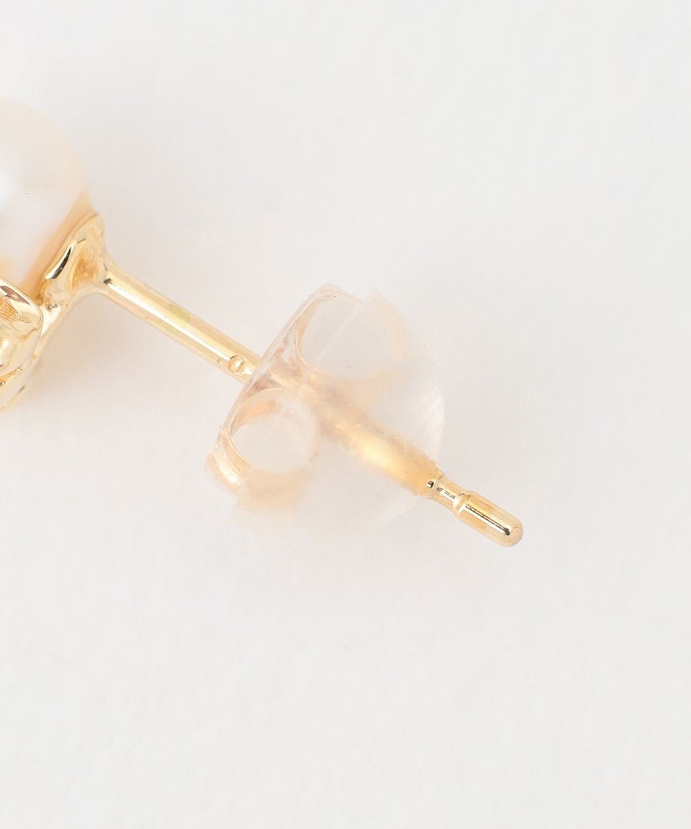 TOCCA 【WEB限定】FRILL DIAMOND PEARL K10イエローゴールド 淡水パール ダイヤモンドピアス 