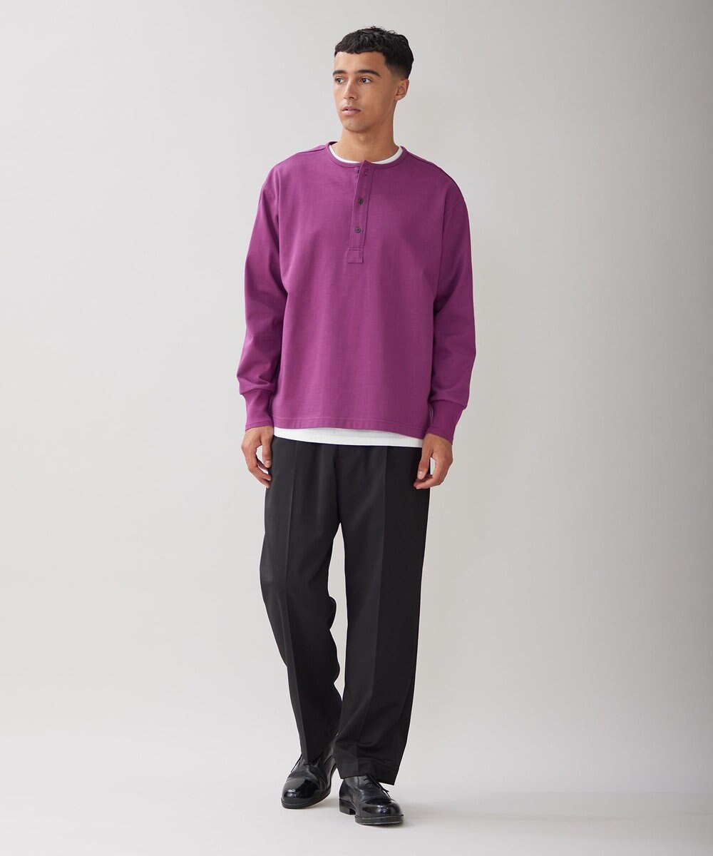 UNFILO MENS コットン ヘンリーネックTEE [23年秋冬商品] 