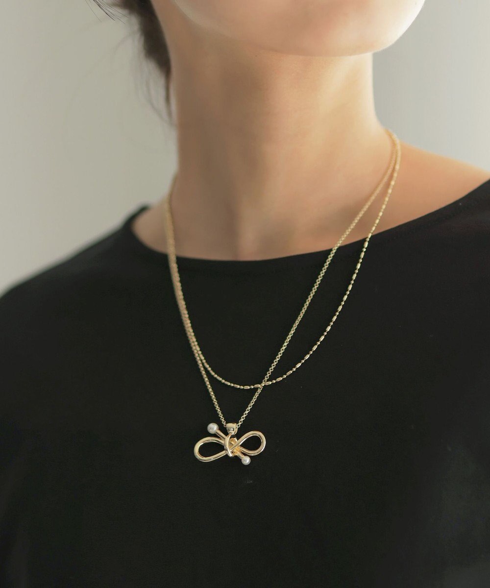 組曲 パールライクエンドノットレイヤード ネックレス 