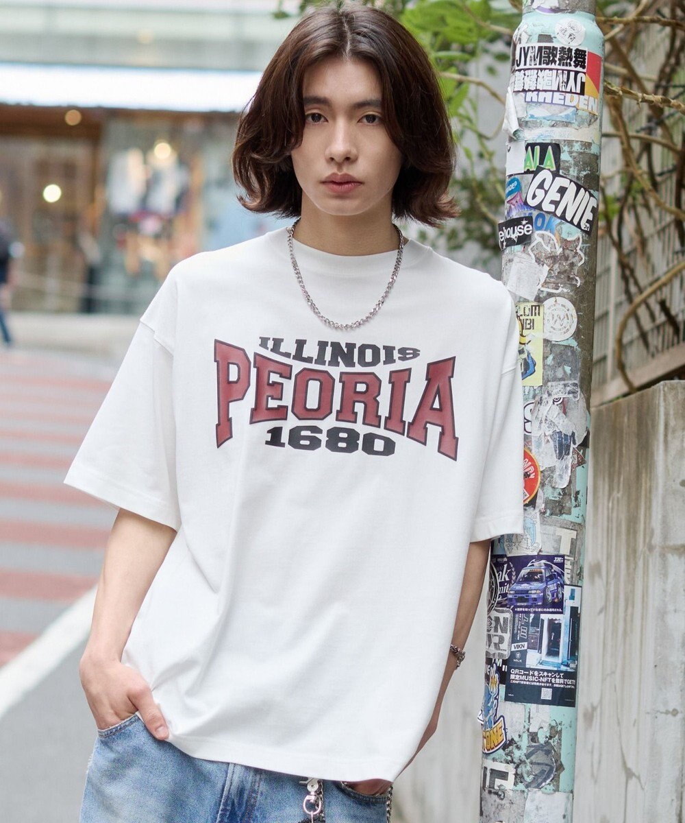 WEGO 【機能T】接触冷感アクセ付きグラフィックT 