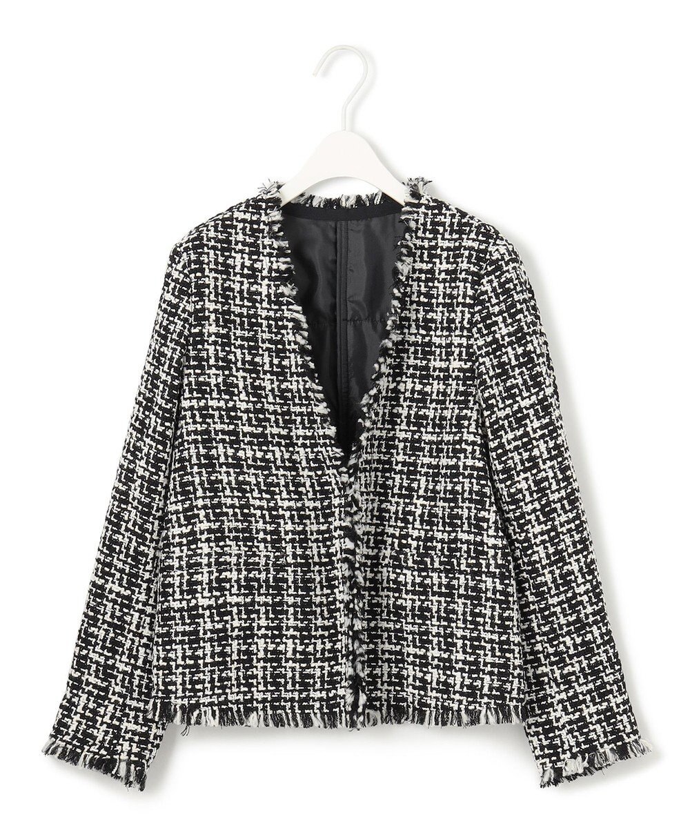 ICB 【CLASSY.1月号掲載】ルレックスツイード ノーカラージャケット 