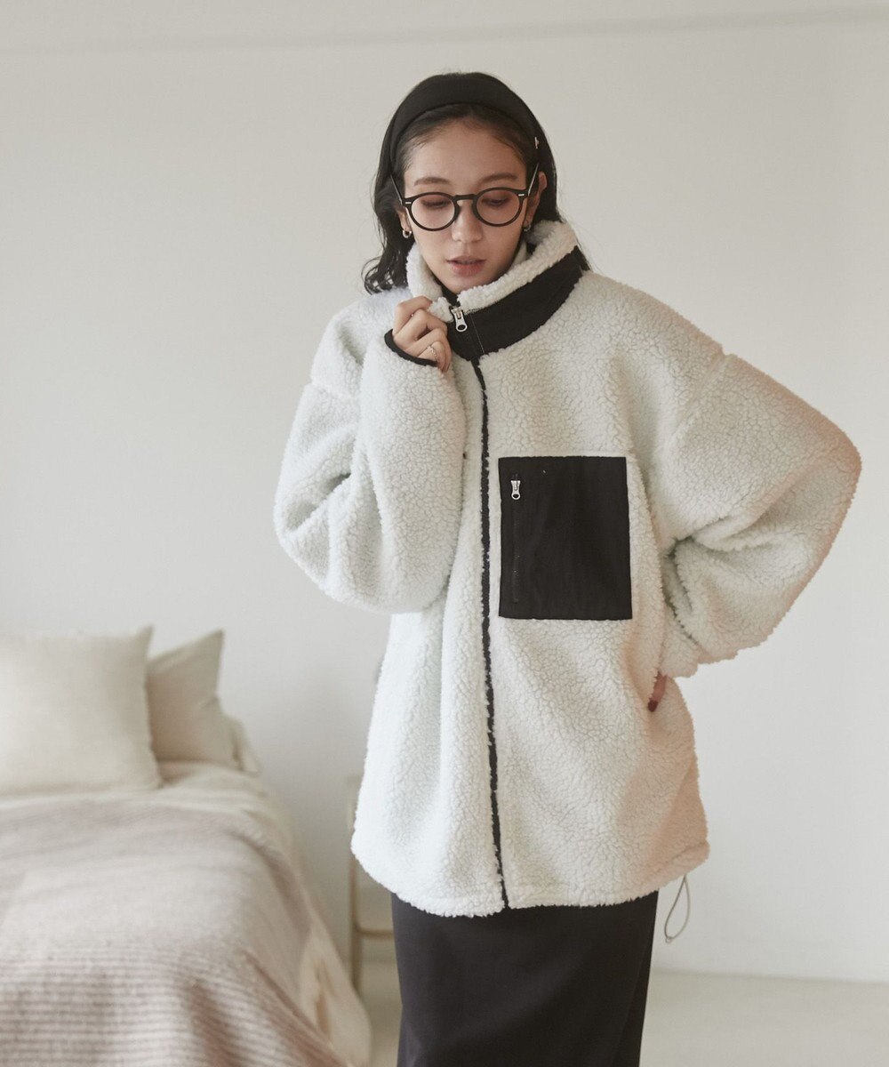 WEGO 【ユニセックス着用ITEM/SMLサイズ展開】ボアブルゾン 