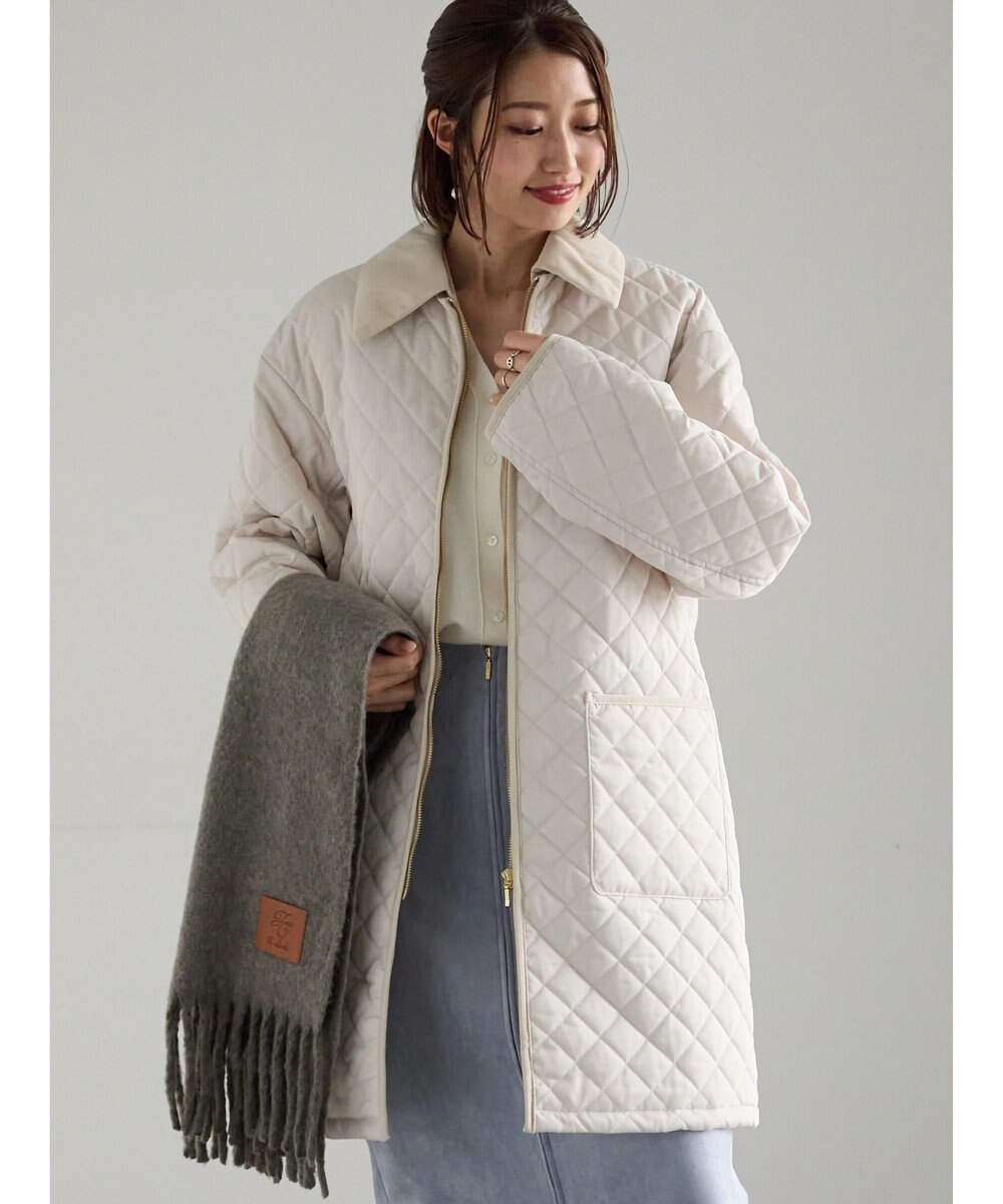 Te chichi キルティングミドルコート 