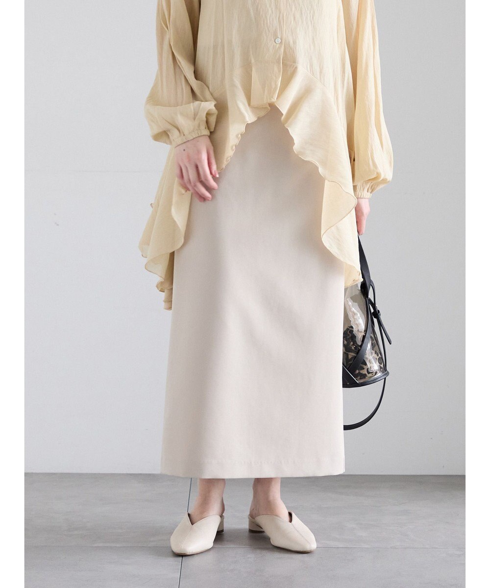 Te chichi 【雑誌掲載アイテム】ダブルクロスイージーナロースカート 